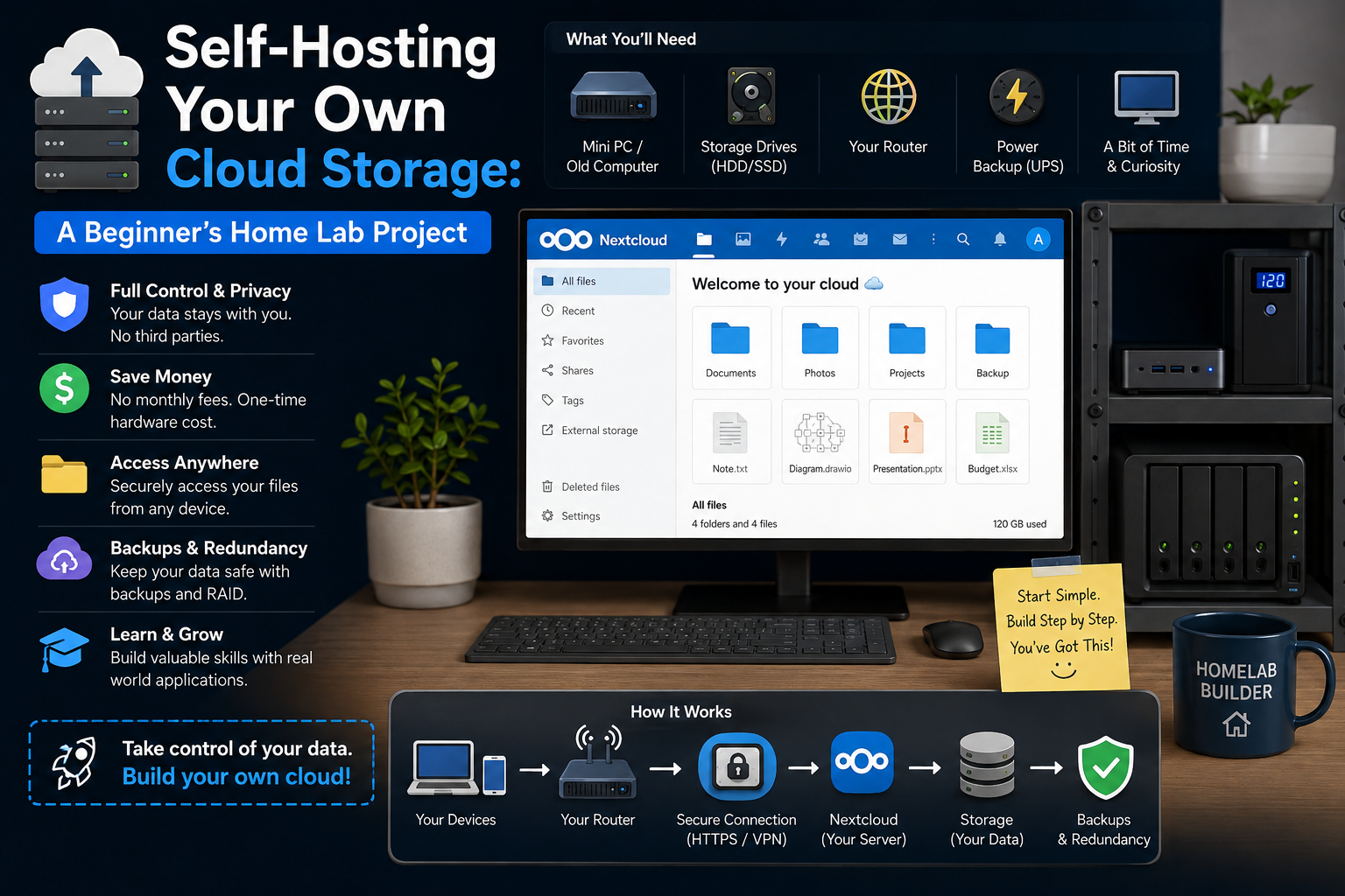 Self-Hosting Your Own Cloud Storage: A Beginner’s Home Lab Project