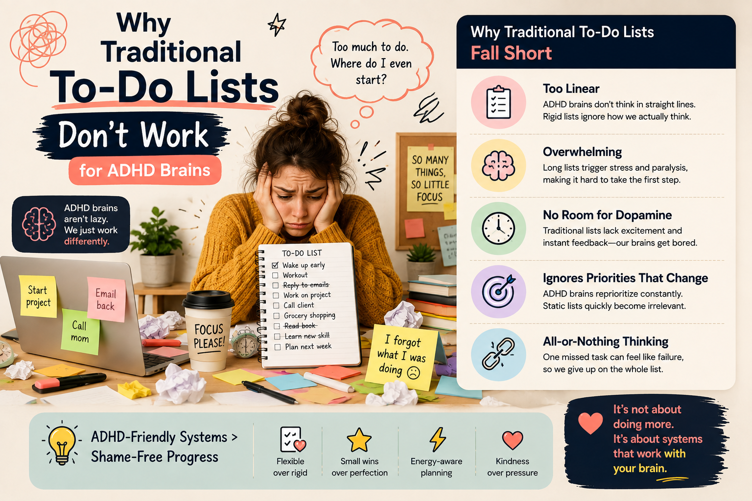 Why Traditional To-Do Lists Don’t Work for ADHD Brains